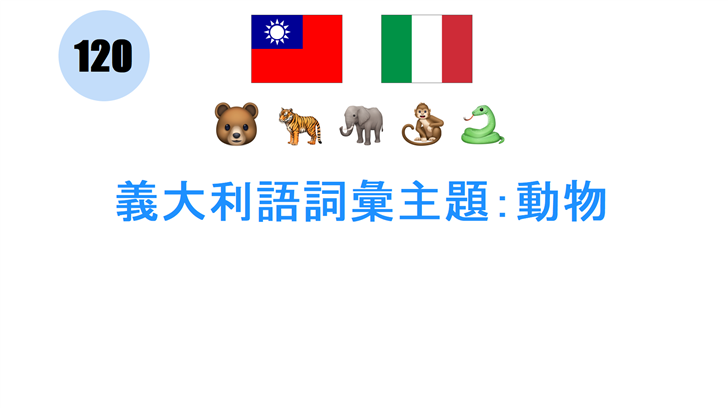 義大利語詞彙主題：動物